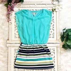Speechless Mint & multi color dress girls size 10